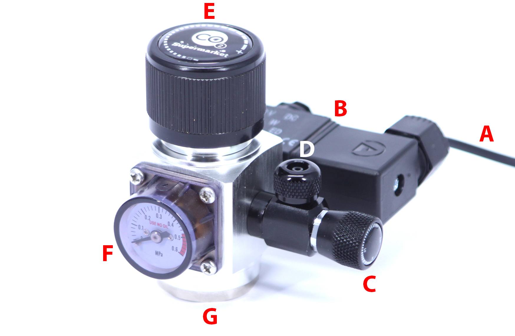 Enstegs CO2-regulator layout