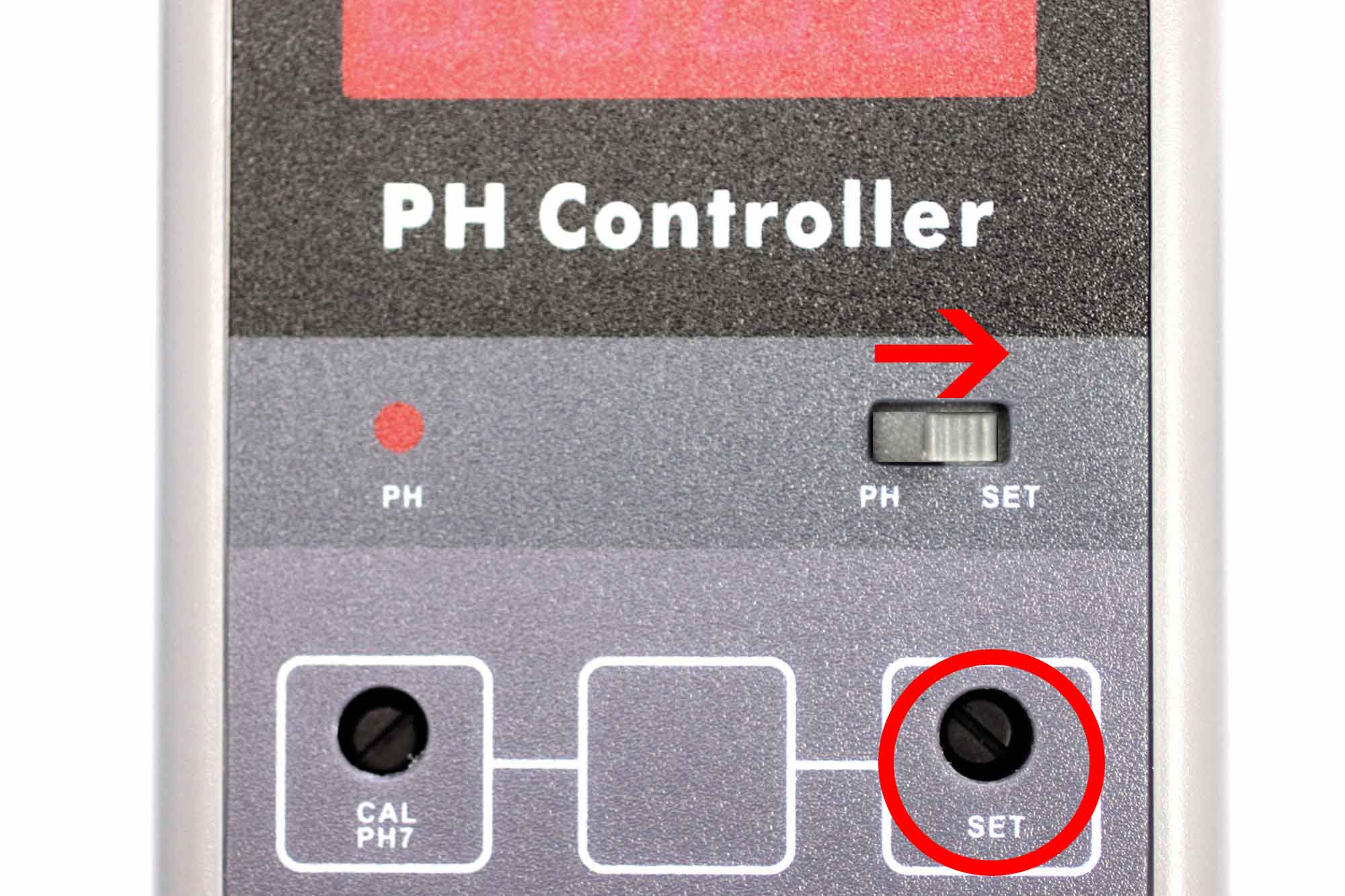 Ställa in pH-nivån på regulatorn